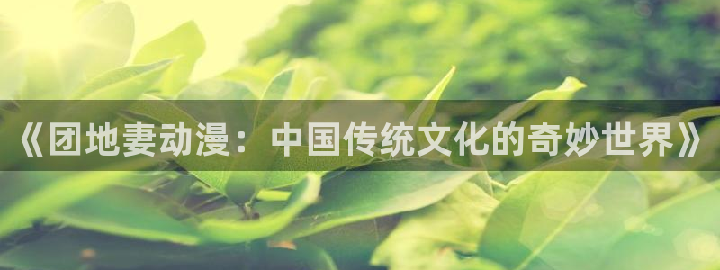 奇漫屋漫画目录:《团地妻动漫:中国传统文化的奇妙世界》配图